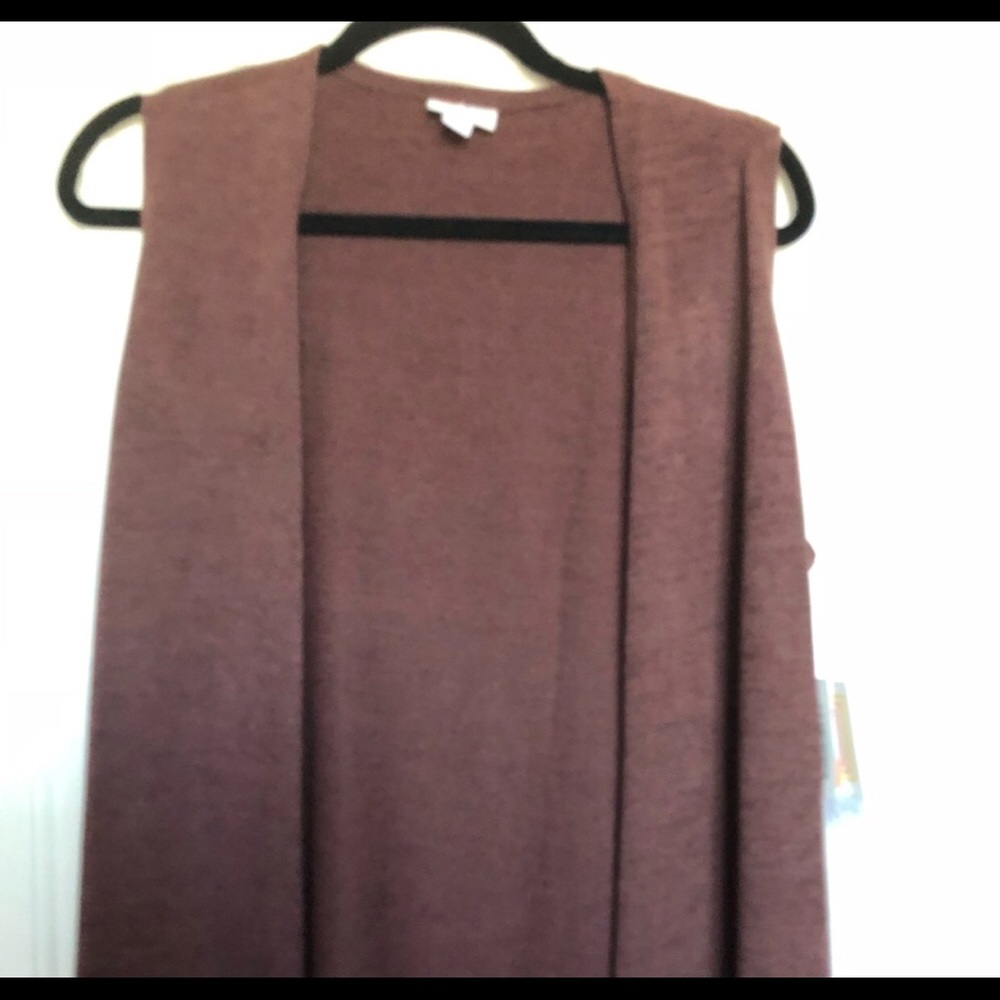 LuLaRoe BNWT medium brown sweater Joy vest